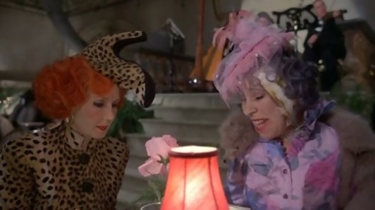 Katherine Helmond and Barbara Hick's wear James Acheson's distorted vision of high fashion.